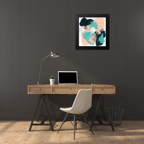 Torrent IV Black Modern Wood Framed Art Print by Vess, June Erica