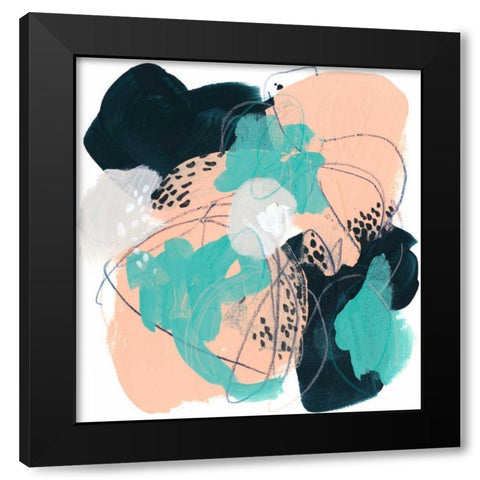 Torrent IV Black Modern Wood Framed Art Print by Vess, June Erica