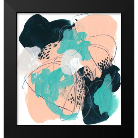 Torrent IV Black Modern Wood Framed Art Print by Vess, June Erica