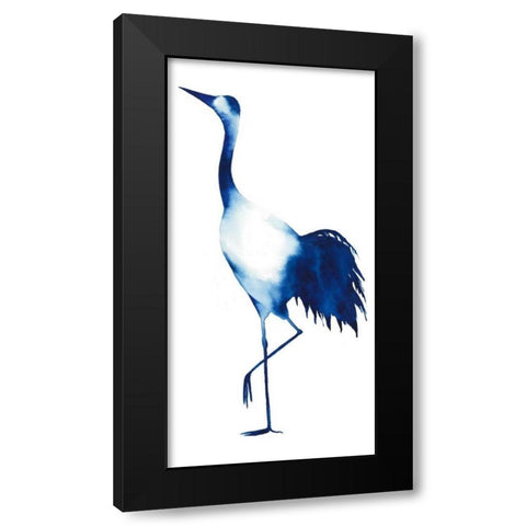Ink Drop Crane II Black Modern Wood Framed Art Print by Popp, Grace