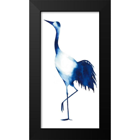 Ink Drop Crane II Black Modern Wood Framed Art Print by Popp, Grace