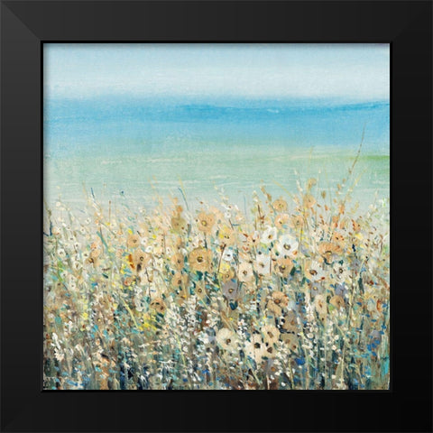 Shoreline Flowers I Black Modern Wood Framed Art Print by OToole, Tim
