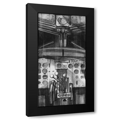 Vintage Cockpit II Black Modern Wood Framed Art Print by Harper, Ethan