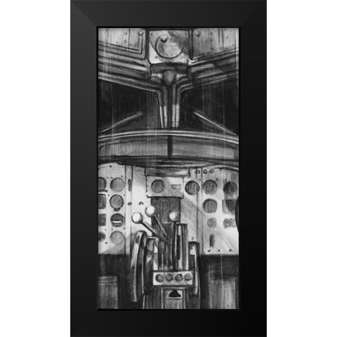 Vintage Cockpit II Black Modern Wood Framed Art Print by Harper, Ethan