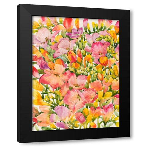 Wildflower Study II Black Modern Wood Framed Art Print with Double Matting by OToole, Tim