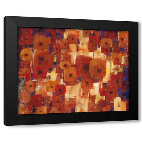 Transitional Poppies I Black Modern Wood Framed Art Print by OToole, Tim