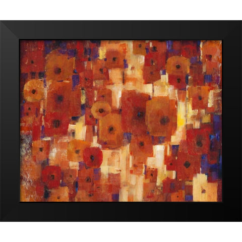 Transitional Poppies I Black Modern Wood Framed Art Print by OToole, Tim