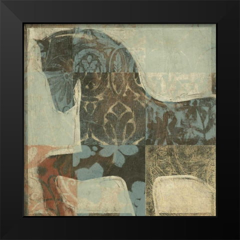 Patterned Horse I Black Modern Wood Framed Art Print by OToole, Tim