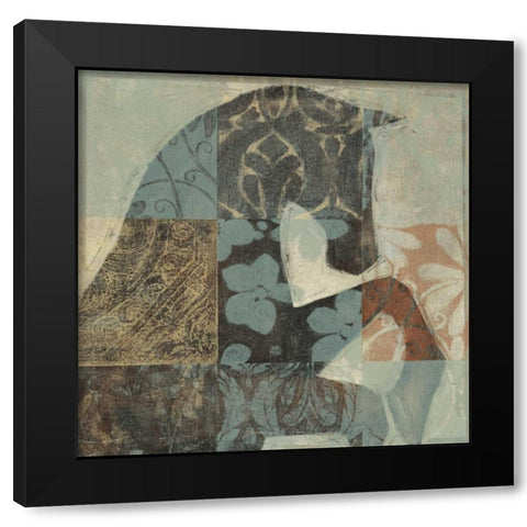 Patterned Horse II Black Modern Wood Framed Art Print by OToole, Tim
