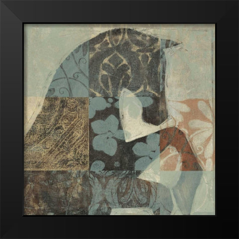 Patterned Horse II Black Modern Wood Framed Art Print by OToole, Tim