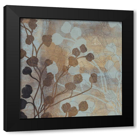 Spa Blue and Gold I Black Modern Wood Framed Art Print by OToole, Tim