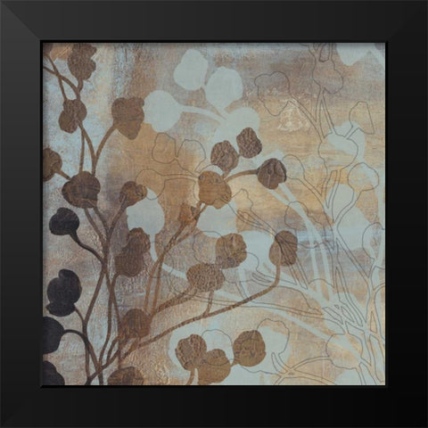 Spa Blue and Gold I Black Modern Wood Framed Art Print by OToole, Tim