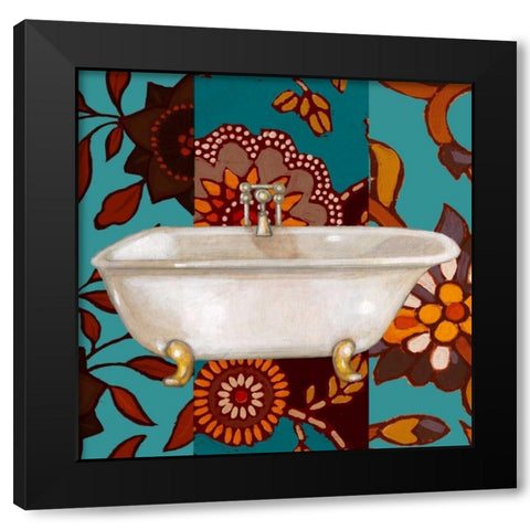 Spice Bathroom I Black Modern Wood Framed Art Print by Vision Studio
