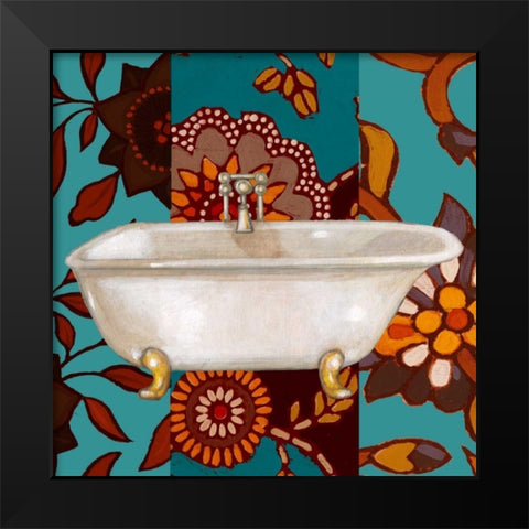 Spice Bathroom I Black Modern Wood Framed Art Print by Vision Studio