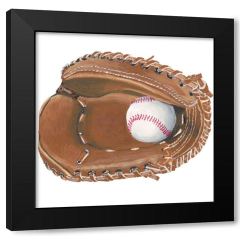 Sporting V Black Modern Wood Framed Art Print with Double Matting by McCavitt, Naomi