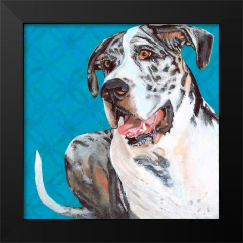 Dlynns Dogs - Apollo Black Modern Wood Framed Art Print by Roll, Dylnn