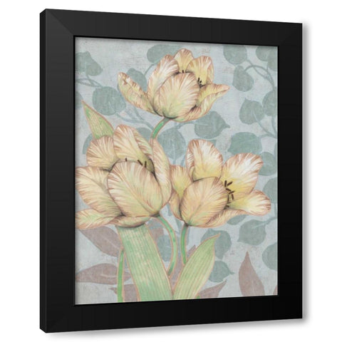 Trois Fleurs II Black Modern Wood Framed Art Print by OToole, Tim