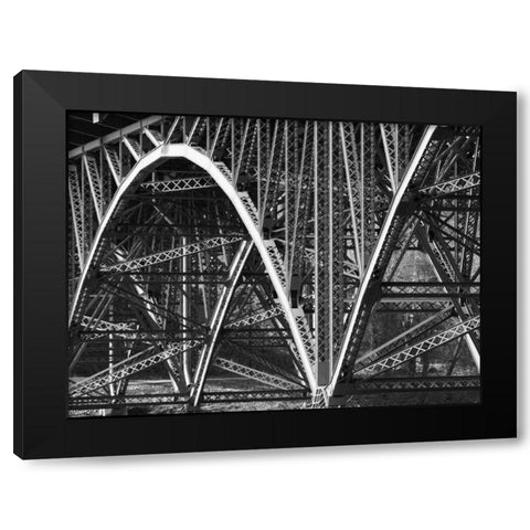 Structural Details IX Black Modern Wood Framed Art Print with Double Matting by Pica, Jeff