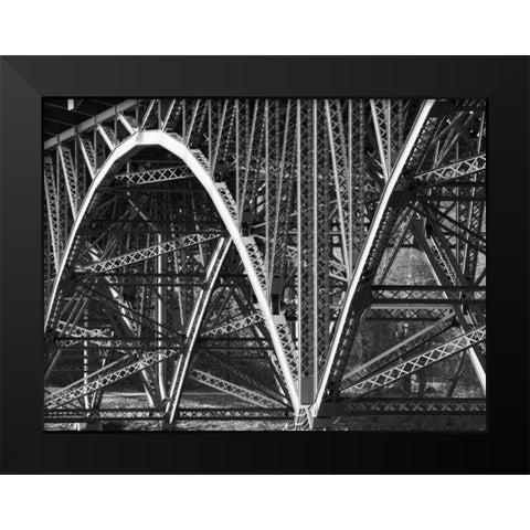 Structural Details IX Black Modern Wood Framed Art Print by Pica, Jeff