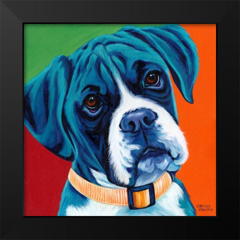 Cute Pups I Black Modern Wood Framed Art Print by Vitaletti, Carolee