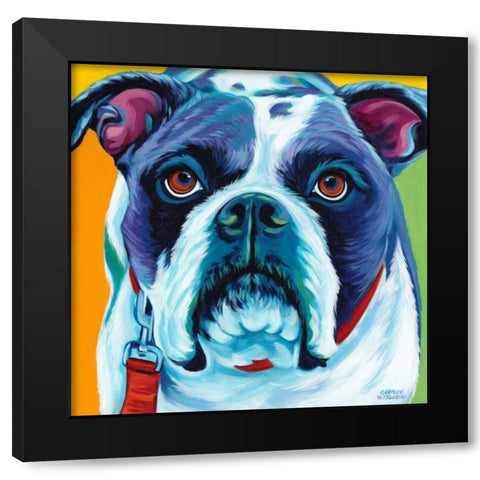 Cute Pups II Black Modern Wood Framed Art Print with Double Matting by Vitaletti, Carolee
