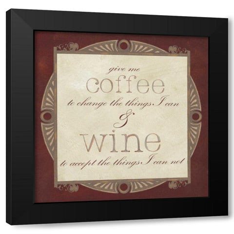 Inspired Wine I Black Modern Wood Framed Art Print by Vision Studio