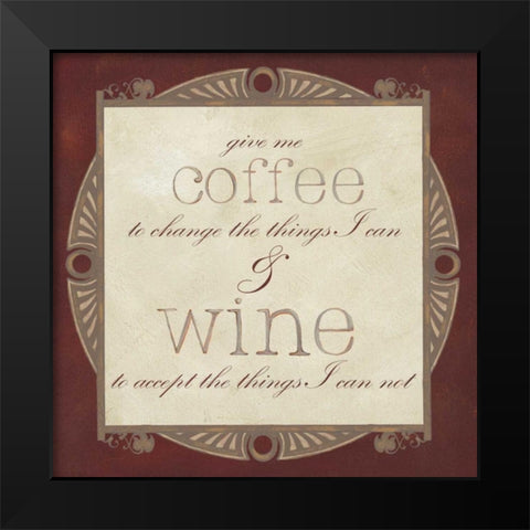 Inspired Wine I Black Modern Wood Framed Art Print by Vision Studio