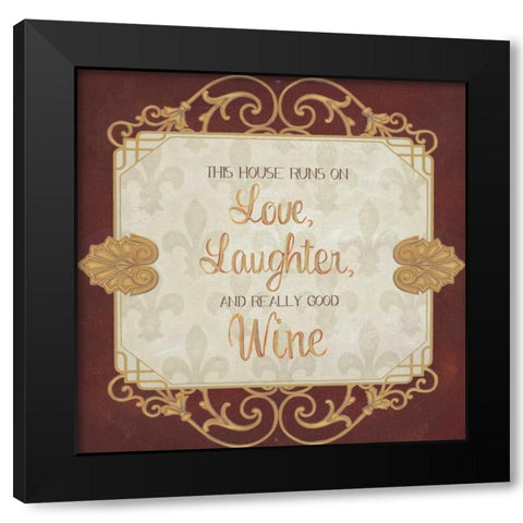 Inspired Wine III Black Modern Wood Framed Art Print with Double Matting by Vision Studio