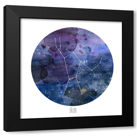 Constellation-Orion Black Modern Wood Framed Art Print by McCavitt, Naomi