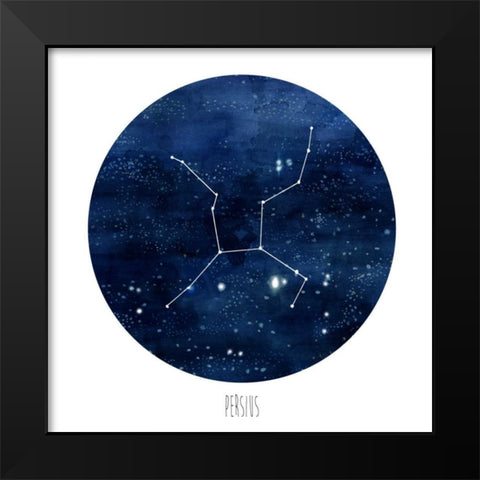 Constellation-Persius Black Modern Wood Framed Art Print by McCavitt, Naomi