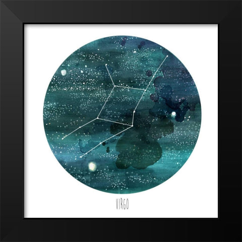 Constellation-Virgo Black Modern Wood Framed Art Print by McCavitt, Naomi
