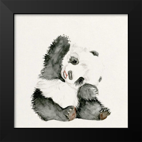 Baby Panda I Black Modern Wood Framed Art Print by Wang, Melissa