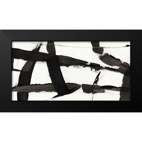 Obsidian Harmony II Black Modern Wood Framed Art Print by OToole, Tim