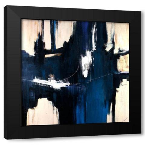 Caves Black Modern Wood Framed Art Print by Edmunds, Sydney