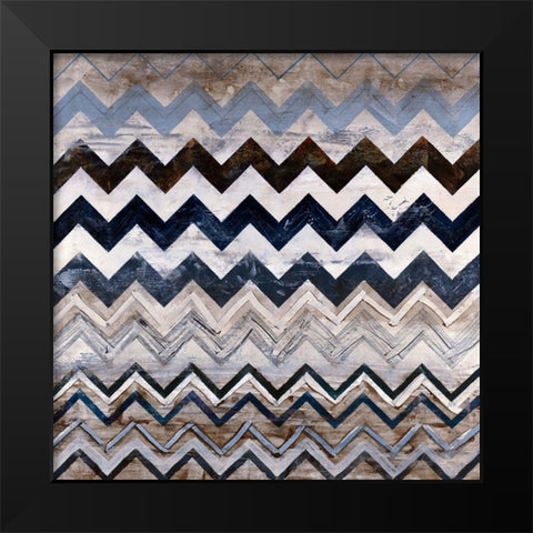 Zig Zag IV Black Modern Wood Framed Art Print by Henry, Alexys
