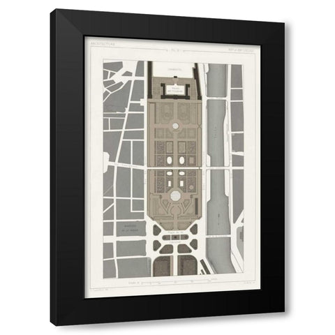 Palais Des Tuileries, Paris I Black Modern Wood Framed Art Print with Double Matting by Vision Studio