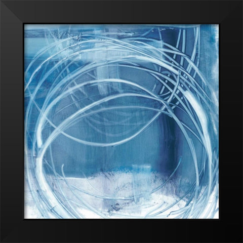 Indigo Expression I Black Modern Wood Framed Art Print by Harper, Ethan