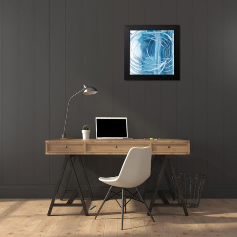 Indigo Expression II Black Modern Wood Framed Art Print by Harper, Ethan