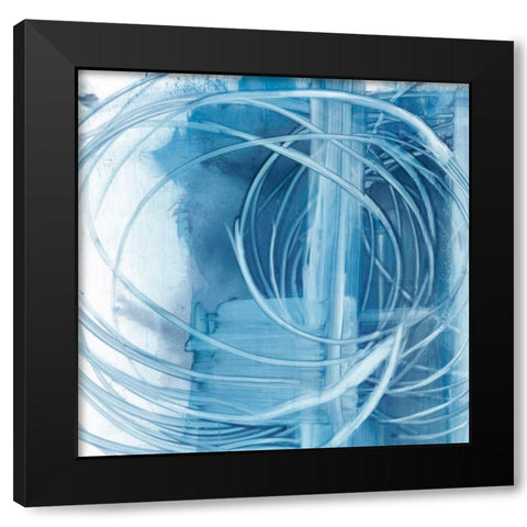 Indigo Expression II Black Modern Wood Framed Art Print by Harper, Ethan