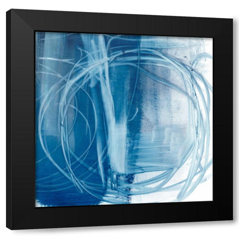 Indigo Expression III Black Modern Wood Framed Art Print by Harper, Ethan