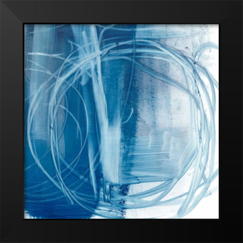 Indigo Expression III Black Modern Wood Framed Art Print by Harper, Ethan