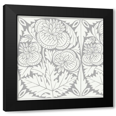 Ornamental Detail V Black Modern Wood Framed Art Print with Double Matting by Vision Studio