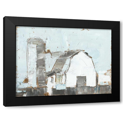 Barn and Silo II Black Modern Wood Framed Art Print by Harper, Ethan
