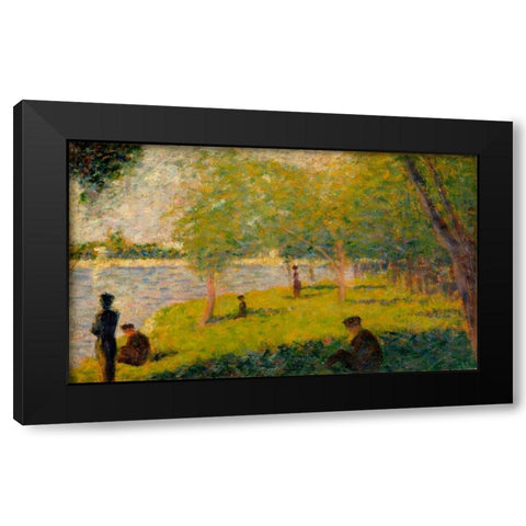 Study for a Sunday on La Grande Jatte Black Modern Wood Framed Art Print by Seurat, Georges