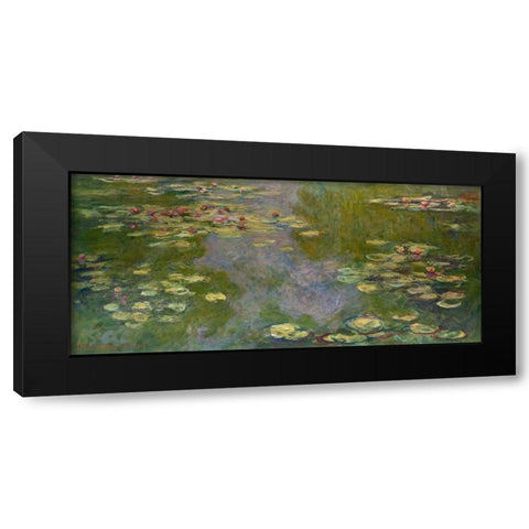 Water Lilies I Black Modern Wood Framed Art Print with Double Matting by Monet, Claude