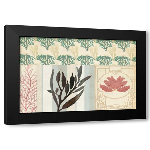 Coastal Patternbook III Black Modern Wood Framed Art Print with Double Matting by Vision Studio
