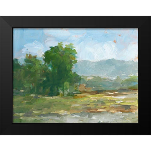 Mountain Backdrop II Black Modern Wood Framed Art Print by Harper, Ethan