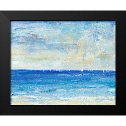 A Perfect Day to Sail I Black Modern Wood Framed Art Print by OToole, Tim
