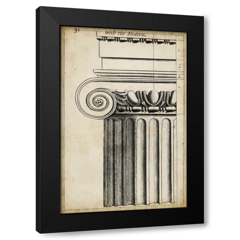 Architectural Composition I Black Modern Wood Framed Art Print with Double Matting by Vision Studio