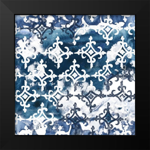 Indigo Impression VIII Black Modern Wood Framed Art Print by Vess, June Erica